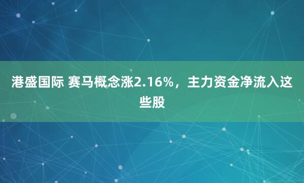 港盛国际 赛马概念涨2.16%，主力资金净流入这些股