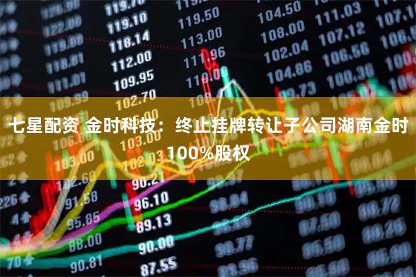 七星配资 金时科技：终止挂牌转让子公司湖南金时100%股权