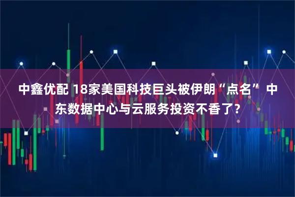 中鑫优配 18家美国科技巨头被伊朗“点名” 中东数据中心与云服务投资不香了?