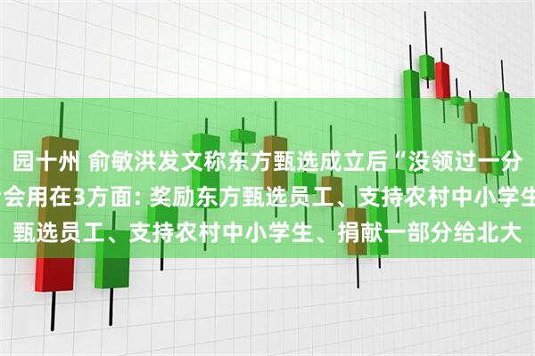 园十州 俞敏洪发文称东方甄选成立后“没领过一分钱工资”, 股权兑现后会用在3方面: 奖励东方甄选员工、支持农村中小学生、捐献一部分给北大